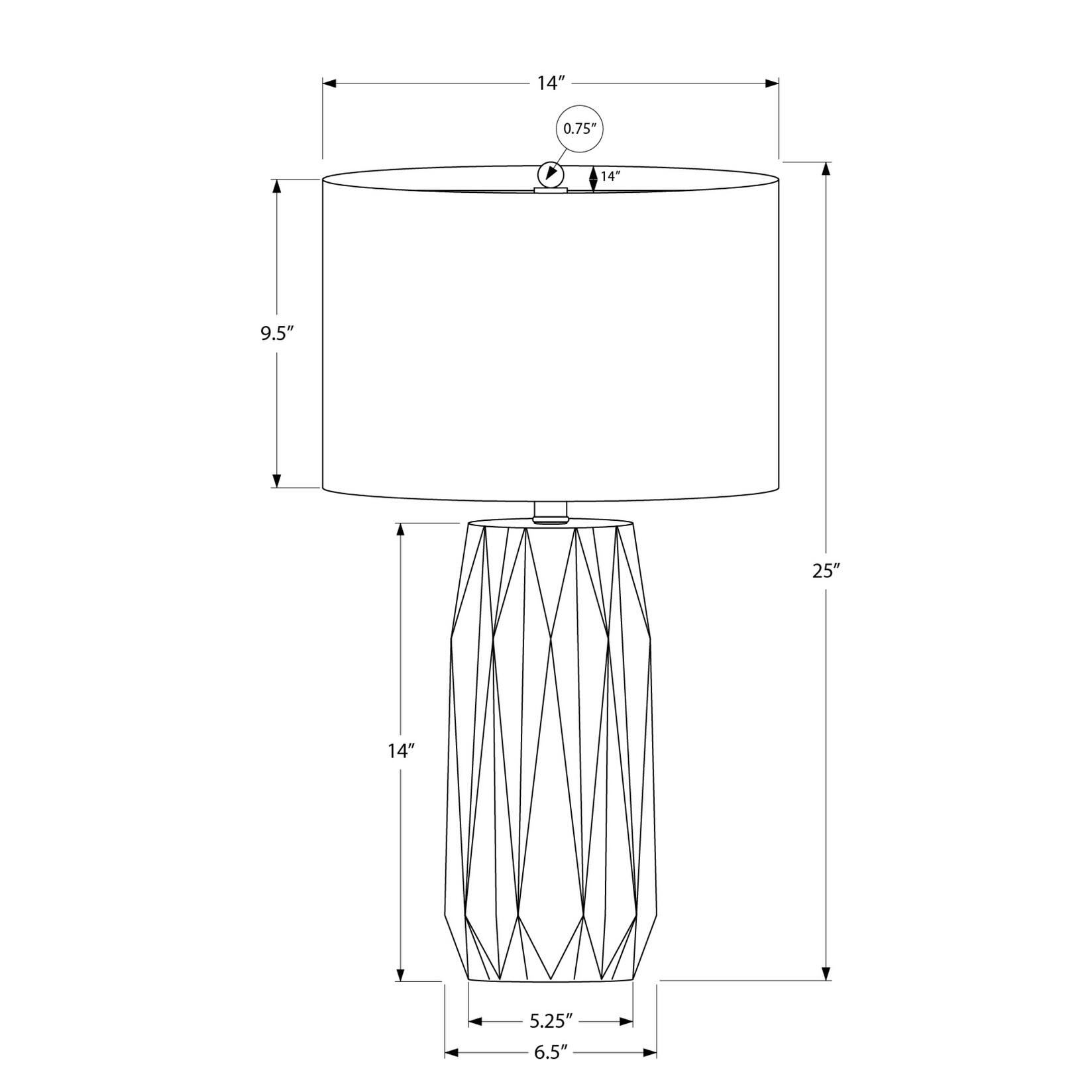 Lighting, 25"h, Table Lamp, Black Ceramic, Ivory / Cream Shade, Contemporary 25 Bed Bath